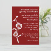 Over the Hill Birthday Party Invitation Kaart (Staand voorkant)