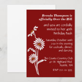 Over the Hill Birthday Party Invitation Kaart (Voorkant / Achterkant)