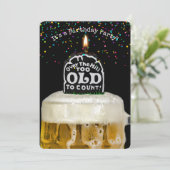 Over the Hill Birthday Party Invitation Kaart (Staand voorkant)