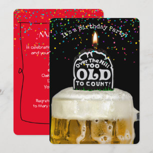 Over the Hill Birthday Party Invitation Kaart