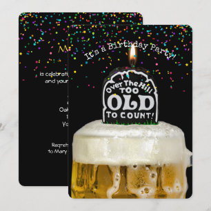 Over the Hill Birthday Party Invitation Kaart