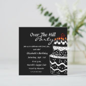 Over the Hill Birthday Party Kaart (Staand voorkant)