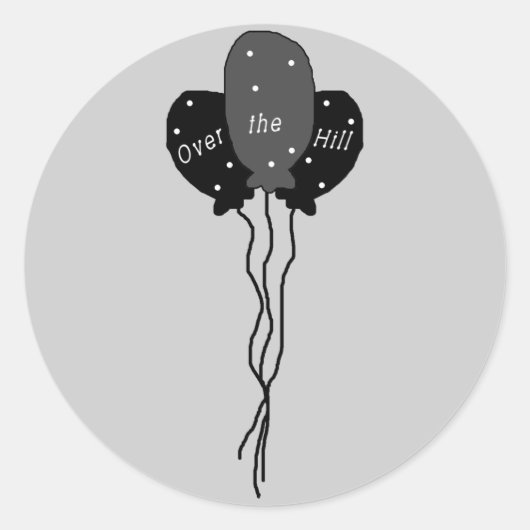 Over the Hill Birthday stickers (Voorkant)