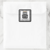 Over the Hill Birthday Vierkante Sticker (Tas)