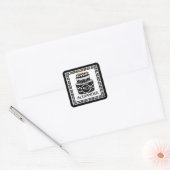 Over the Hill Birthday Vierkante Sticker (Envelop)