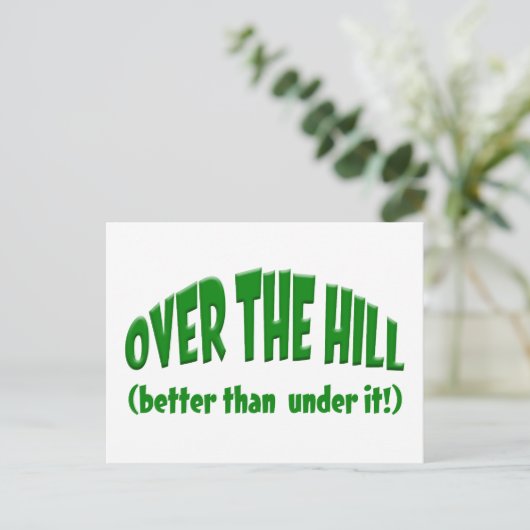 Over the Hill Briefkaart (Staand voorkant)