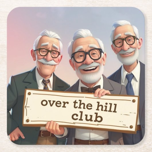 Over The Hill Club Kartonnen Onderzetters (Voorkant)