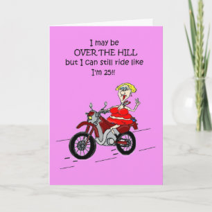 OVER THE HILL HOT MAMA BIKER CARD KAART