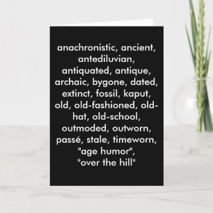 OVER THE HILL HUMORISTISCHE VERJAARDAG KAART