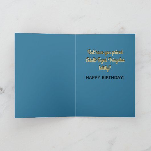 Over the Hill Laughs Birthday Card Kaart (Binnen)