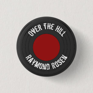 Over the Hill Naam Vinyl Rock N Roll Record Ronde Button 3,2 Cm