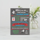 Over the Hill Police Cop Birthday Invitation Kaart (Staand voorkant)