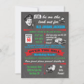 Over the Hill Police Cop Birthday Invitation Kaart (Voorkant)