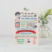 Over the Hill Police Cop Birthday Invitation Kaart (Staand voorkant)