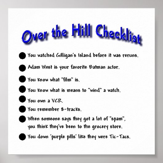 Over the Hill Poster (Voorkant)