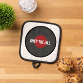 Over the Hill Rock N Roll Record Aangepaste tekst Pannenlap (Top down)