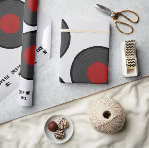 Over the Hill Rock N Roll Record Cadeaupapier