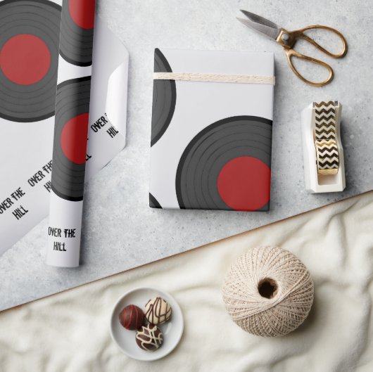 Over the Hill Rock N Roll Record Cadeaupapier (Crafts)