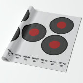 Over the Hill Rock N Roll Record Cadeaupapier (Uitgerold)