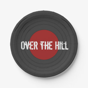 Over the Hill Rock N Roll Record Classic Round Papieren Bordje