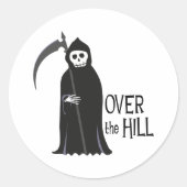 Over the Hill Ronde Sticker (Voorkant)