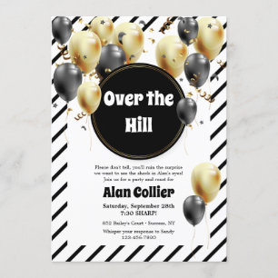 Over the Hill Surprise Party Invitation Kaart