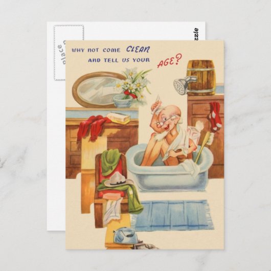  over the Hill verjaardag Briefkaart (Voorkant / Achterkant)