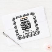 Over the Hill Verrassingsfeestje Vierkante Sticker (Envelop)