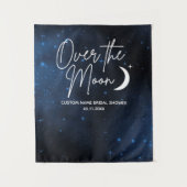 Over The Moon Achtergrond Bruidsfeest Verticale Mu Wandkleed (Voorkant)