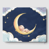 Over the Moon Baby Baby shower met hemelse thema's Gastenboek (Achterkant)