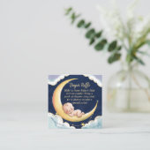 Over the Moon Baby Baby shower met hemelse thema's Informatiekaartje (Staand voorkant)