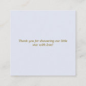 Over the Moon Baby Baby shower met hemelse thema's Informatiekaartje (Achterkant)