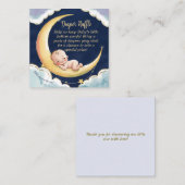 Over the Moon Baby Baby shower met hemelse thema's Informatiekaartje (Voorkant / Achterkant)