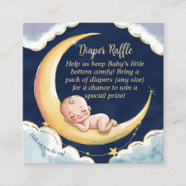 Over the Moon Baby Baby shower met hemelse thema's Informatiekaartje
