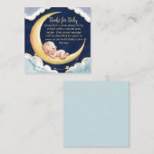 Over the Moon Baby Baby shower met hemelse thema's Informatiekaartje (Voorkant / Achterkant)