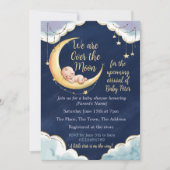Over the Moon Baby Baby shower met hemelse thema's Kaart (Voorkant)