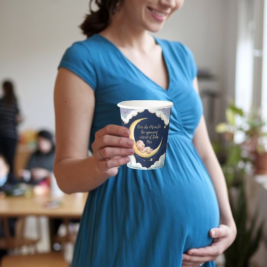 Over the Moon Baby Baby shower met hemelse thema's Papieren Bekers