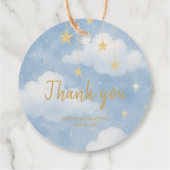 Over the Moon Baby Shower Bedankjes Labels (Achterkant)
