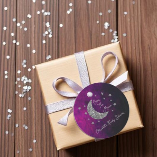 Over The Moon Baby Shower Bedankjes Labels