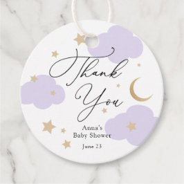Over the Moon Baby Shower  Bedankjes Labels