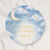 Over the Moon Baby Shower Bedankjes Labels (Achterkant)