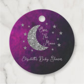 Over The Moon Baby Shower Bedankjes Labels (Voorkant)
