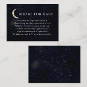 Over The Moon Baby Shower Boeken Voor Baby Informatiekaartje (Voorkant / Achterkant)