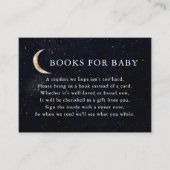 Over The Moon Baby Shower Boeken Voor Baby Informatiekaartje (Voorkant)