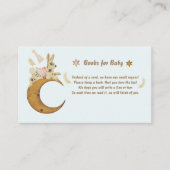 Over the Moon Baby shower Boeken voor Baby Informatiekaartje (Voorkant)