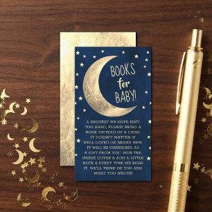 Over The Moon Baby Shower Boeken Voor Baby Informatiekaartje
