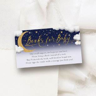 Over the Moon Baby shower Boeken voor Baby Informatiekaartje