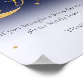 Over the Moon Baby Shower Books for Babies Sign Poster (Hoek)