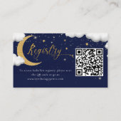 Over the Moon Baby shower Books Gift Registry Informatiekaartje (Achterkant)