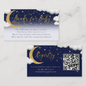Over the Moon Baby shower Books Gift Registry Informatiekaartje (Voorkant / Achterkant)